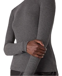 Whistles Women's Essential Ribbed Crew Long Sleeve Top