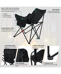 Piscifun 2 Pack Oversized Folding Camping Chairs and Table Portable Outdoor Patio Travel Set