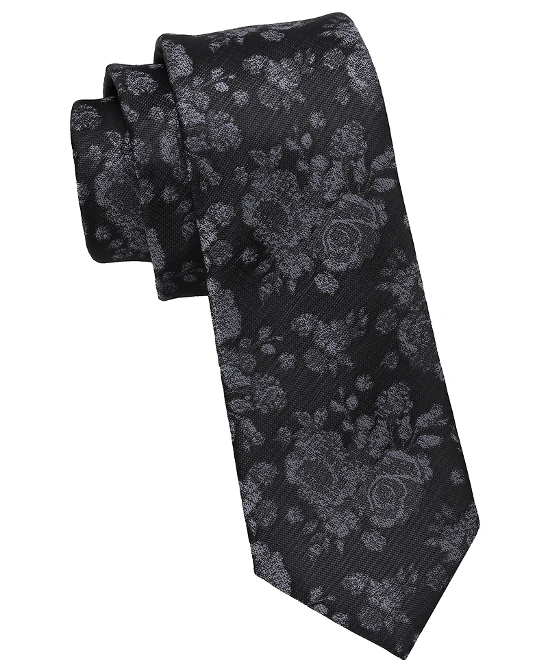Dkny Men's Photo Print Floral Slim Tie