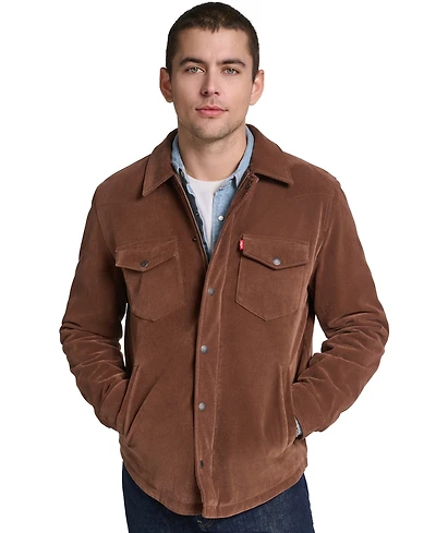 Levi's Men's Faux Suede Western Shirt Jacket