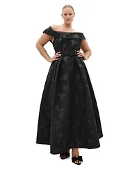 City Chic Plus Size High Status Off Shoulder A Line Maxi Dress