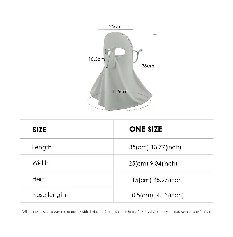 Piscifun UPF50 Plus Sun Protection Neck Gaiter Face Mask Balaclava Bandana With Ear Loops