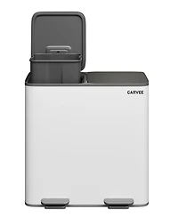 gaomon 2 x 10.6 Gal Stainless Steel Dual Compartment Step-On Kitchen Garbage and Recycling Bin