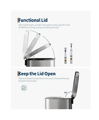gaomon 13 Gal Stainless Steel Step-On Garbage Bin