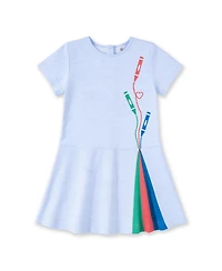 Florence Eiseman Girl's (2T - 8) Stripe Knit Dress With Applique Crayons