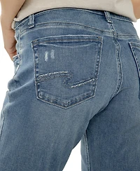 Silver Jeans Co. Women's Suki Mid-Rise Wide-Leg Curvy-Fit
