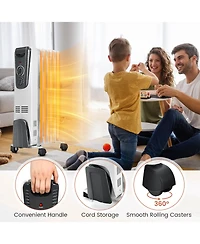 Ecooso 1500W Electric Space Heater with Adjustable Thermostat