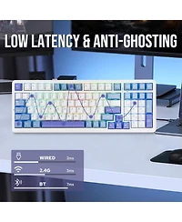 Aula F99 Pro Wireless Mechanical Gaming Keyboard, Tri-Mode Connectivity, Rgb Backlit, Gasket Structure
