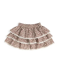 Sweet Wink Big Girls Mocha Floral Skort