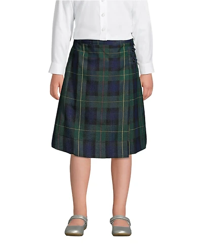 Lands' End Big Girls 3 to 16 Plaid Skirt Top of Knee