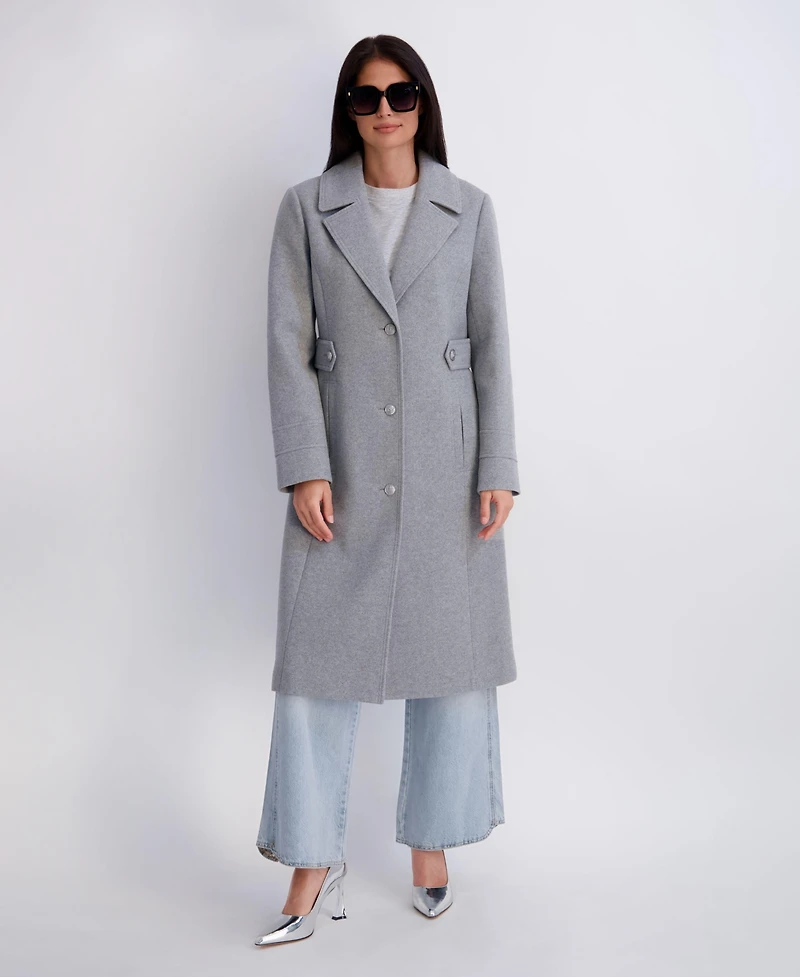 Kensie Women's Faux Wool Walker With Button Front