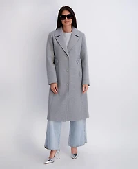 Kensie Women's Faux Wool Walker With Button Front