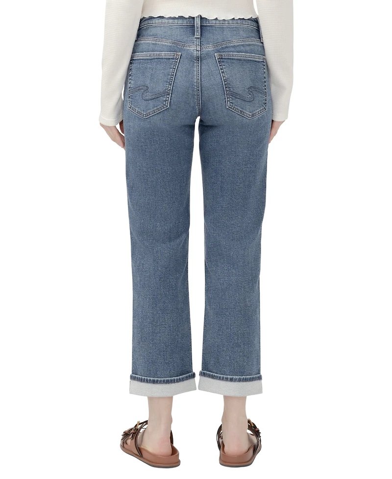 Silver Jeans Co. Women's Chelsea Straight Low-Rise Straight-Leg