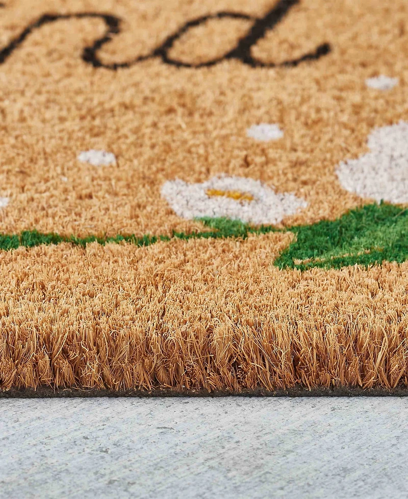 Vcny Home Bee Kind Outdoor Coir Doormat, 18" x 30"