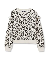Lands' End Girls Long Sleeve Ruffle Sweatshirt