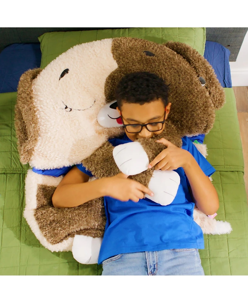 Happy Nappers Weighted Plush Dog Large Pillow and Sleepy Sack