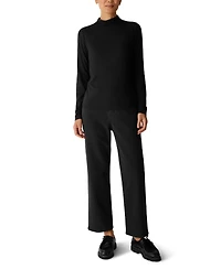 Eileen Fisher Women's Funnel-Neck Long-Sleeve T-Shirt