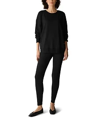 Eileen Fisher Women's Fleece-Lined High-Waisted Ankle Leggings