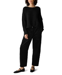 Eileen Fisher Women's Ankle Arch Pant Corduroy Wide-Leg Pants