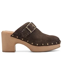 Earth Women's Gilly Suede Studded Block Heel Clogs