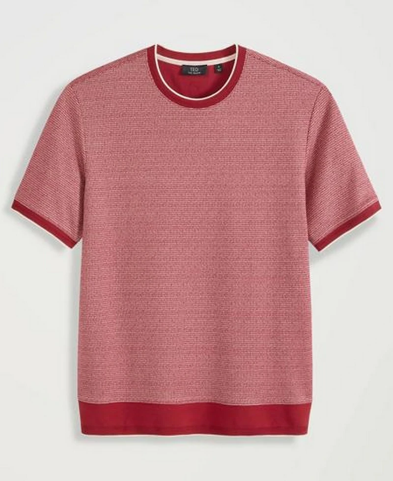 Ted by Baker Men's Berkeley Jacquard Ribbed Crewneck T-Shirt