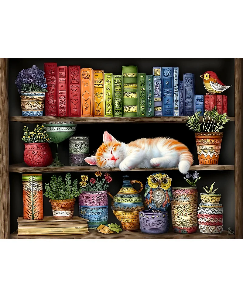 SunsOut Napping Interlocking 500-Piece Jigsaw Puzzle, Ages 15+