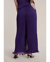 Eloquii Women's Wire Hem Plisse Pant