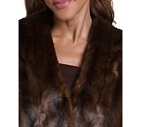 Eliza J Faux-Fur Shrug
