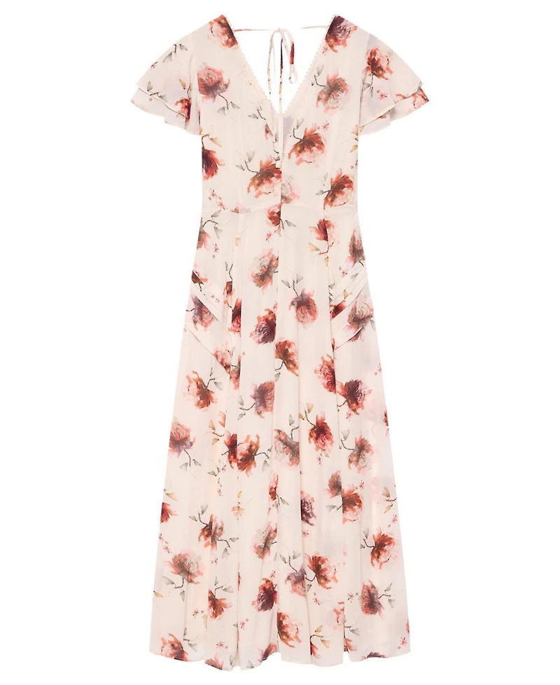 Mint Velvet Women's Soft Bloom Button-Front Midi Dress