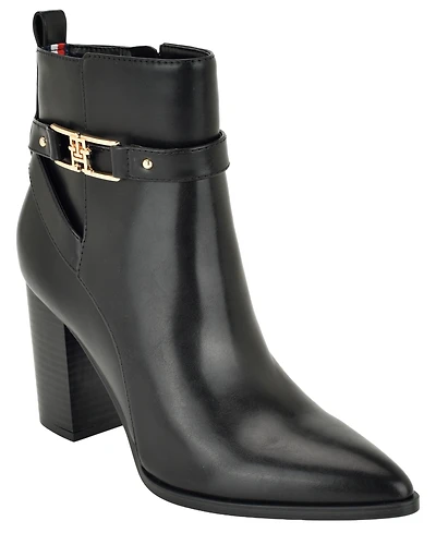 Tommy Hilfiger Women's Midna Pointed Toe Buckle Dress Booties