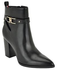 Tommy Hilfiger Women's Midna Pointed Toe Buckle Dress Booties