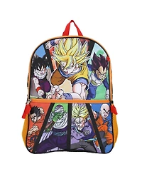 Dragon Ball Z Anime Heros 5 Piece 16 Inch Backpack Set for Boys