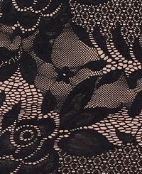 Alex & Sophia Juniors' Lace Corset Bodice Sheer Long-Sleeve Dress
