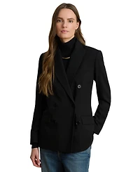 Lauren Ralph Women's Double-Breasted Wool Crepe Blazer