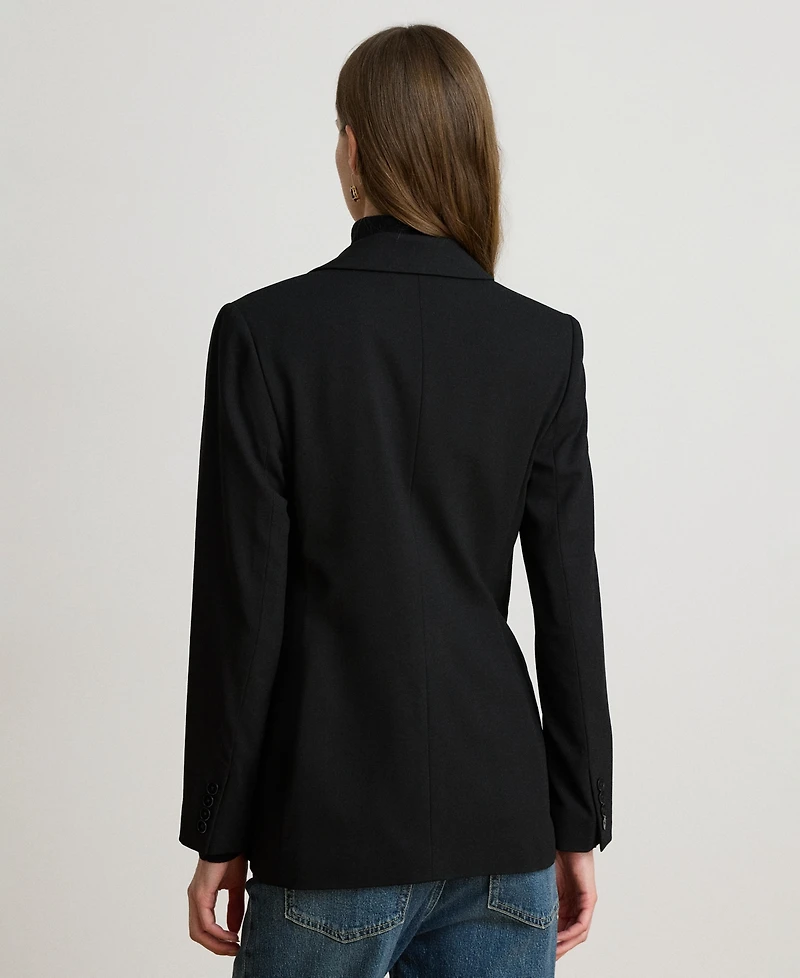 Lauren Ralph Women's Double-Breasted Wool Crepe Blazer