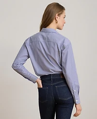 Lauren Ralph Women's Striped Long-Sleeve Shirt