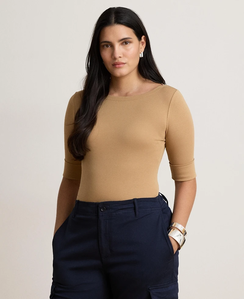Lauren Ralph Stretch Boatneck Top