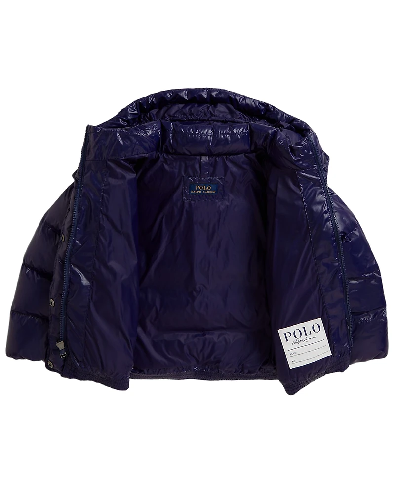 Polo Ralph Lauren Girls' 2T-6X Glossy Down Hooded Jacket