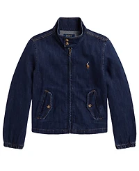 Polo Ralph Lauren Girls' 7-16 Indigo Mock Neck Denim Jacket