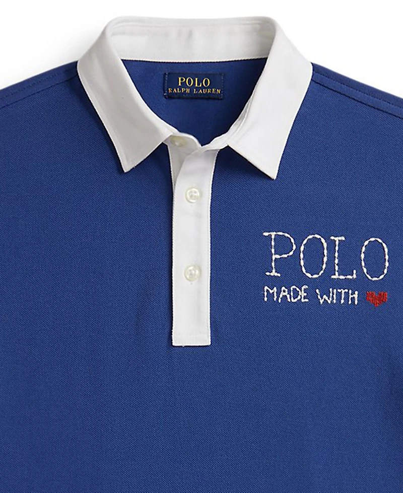 Polo Ralph Lauren Girls' 7-16 Logo Cotton Mesh Rugby Dress