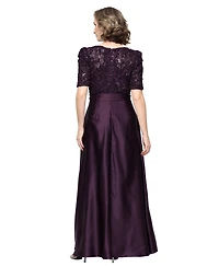Alex Evenings Women's Catherine Long V-Neck Empire Waist Dress