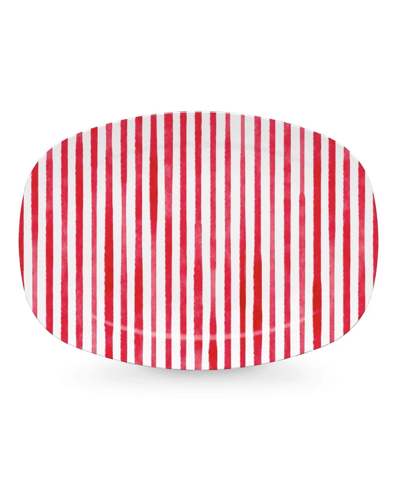 Mariposa Simple Stripes Resin Platter