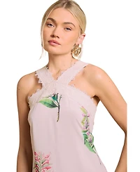 Oasis Women's Halter Neck Floral Maxi Dress