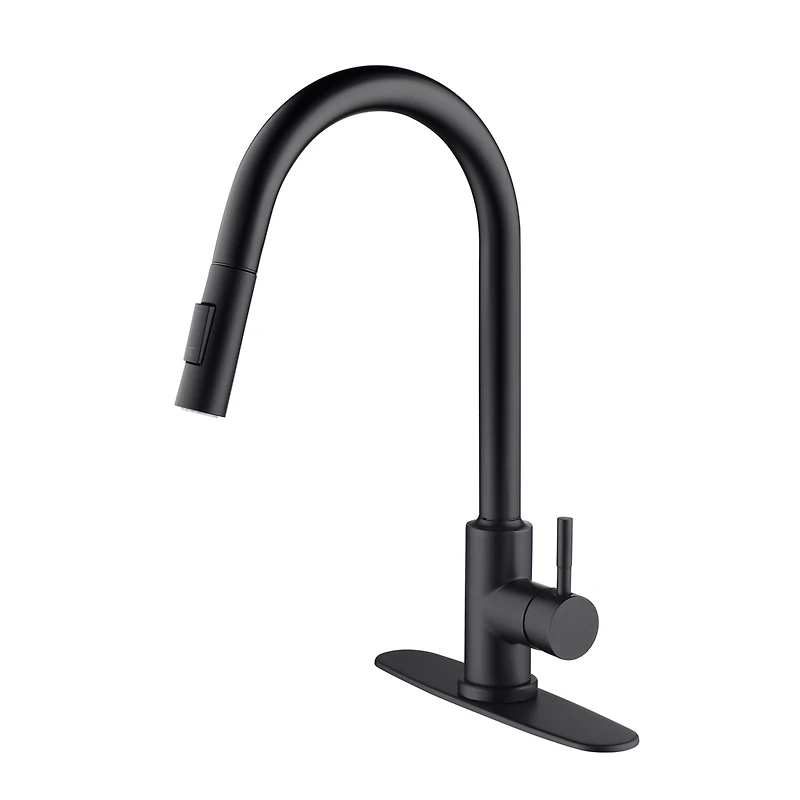 Thirtypeachy Touch Pull-Down Kitchen Faucet, Single Handle High Arc with 360degree(s) Swivel and 2-Function Sprayer