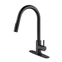 Thirtypeachy Touch Pull-Down Kitchen Faucet, Single Handle High Arc with 360degree(s) Swivel and 2-Function Sprayer