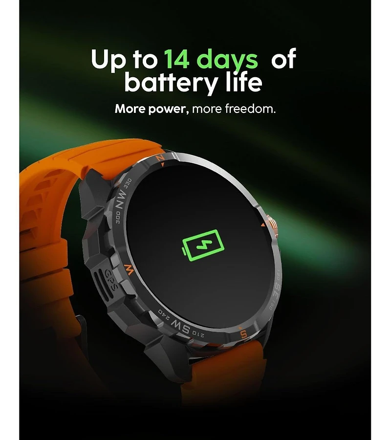 Cubitt Terra Special Edition Rugged Smartwatch, Dual-Band Gps , Maps, Vita Ai, 5ATM, 14-Day Battery