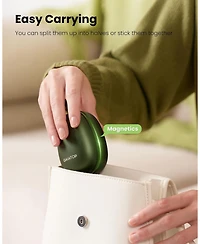 Gaiatop Rechargeable Hand Warmers 2-Pack, Magnetic Avocado Design, 3 Heat Settings, Portable Pocket Heater, Reusable Electric Hand Warmers