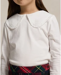 Polo Ralph Lauren Girls' 2T-6X Ruffled Jersey T-Shirt