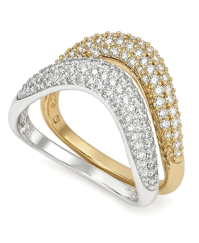 And Now This Cubic Zirconia Duo Stack Ring