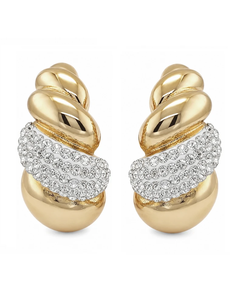 And Now This Crystal Twist Hoop Earring